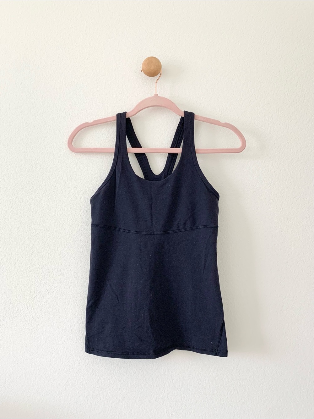 ❤️ 3/50 Lululemon Black Yoga Athletic Racer Back Tank Top Built in Sports Bra 6